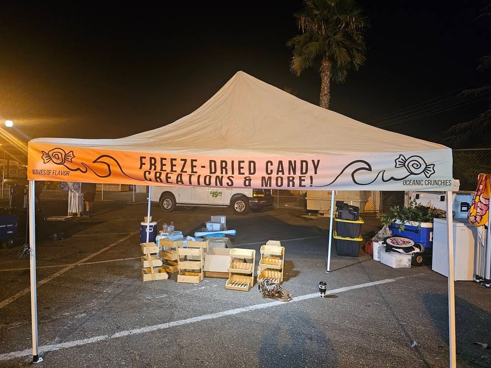 Customer photo review of Custom 10×10 Canopy Wrap Banner for Vendor Tents
