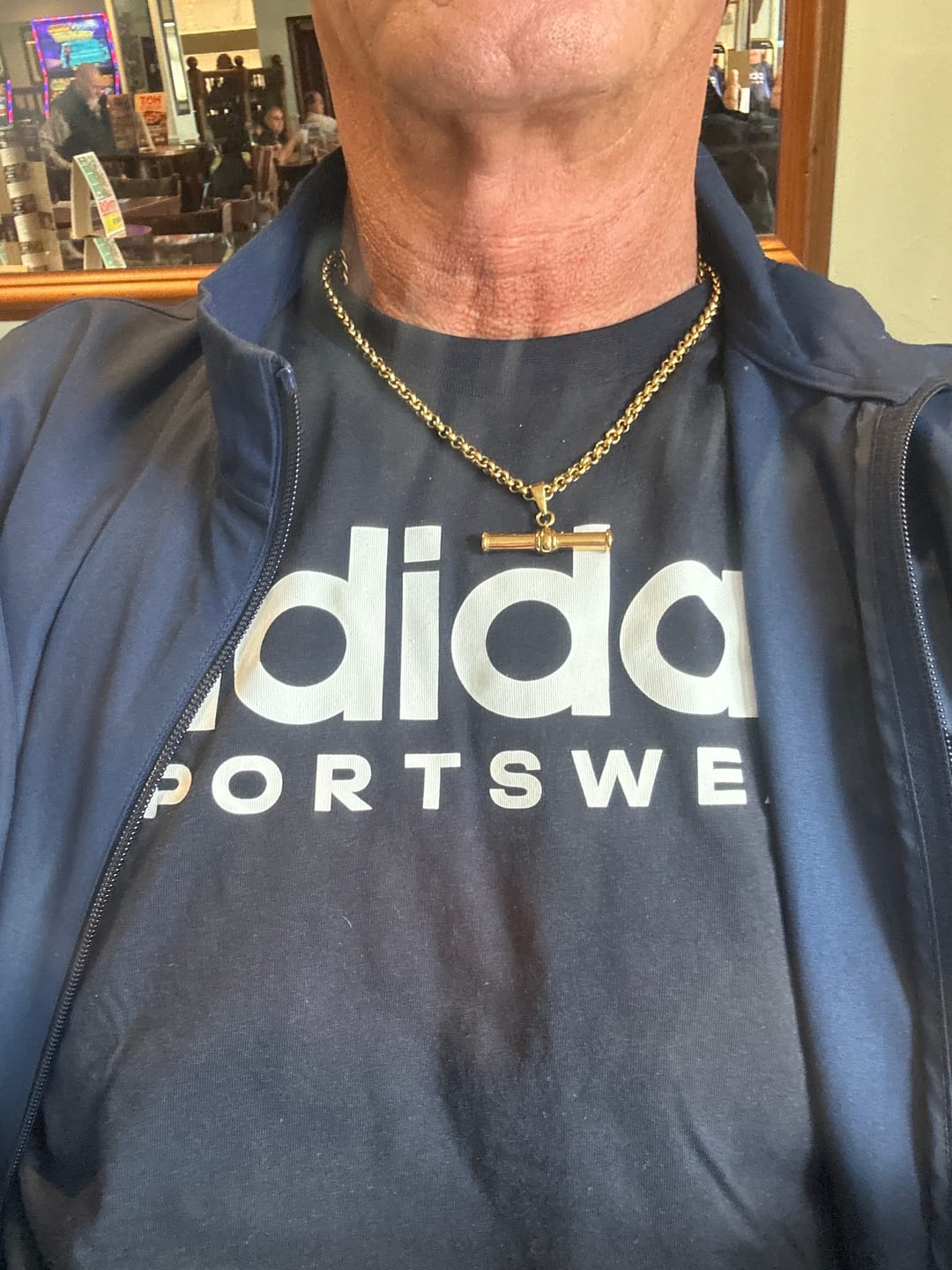 Customer photo review of XL T-Bar Necklace