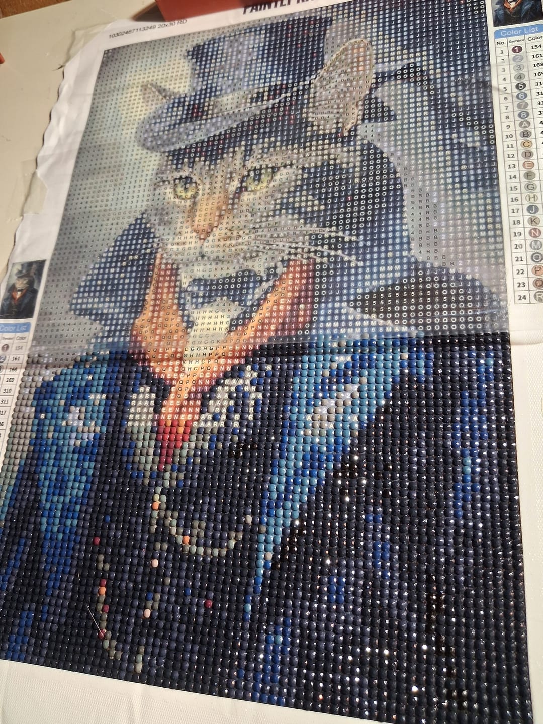 Customer photo review of Purrlock Holmes (Diamond Painting)