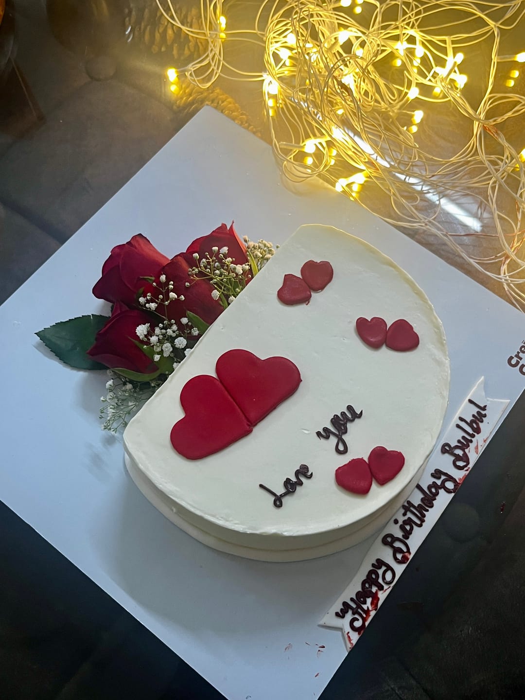 Customer photo review of Love You Rose Cake Bouquet