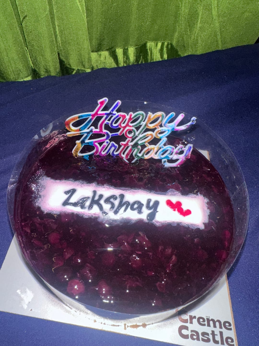 Customer photo review of Blueberry Baked Cheesecake