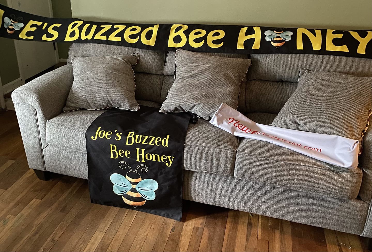 Customer photo review of Custom canopy valance banner for 10x 10 canopy