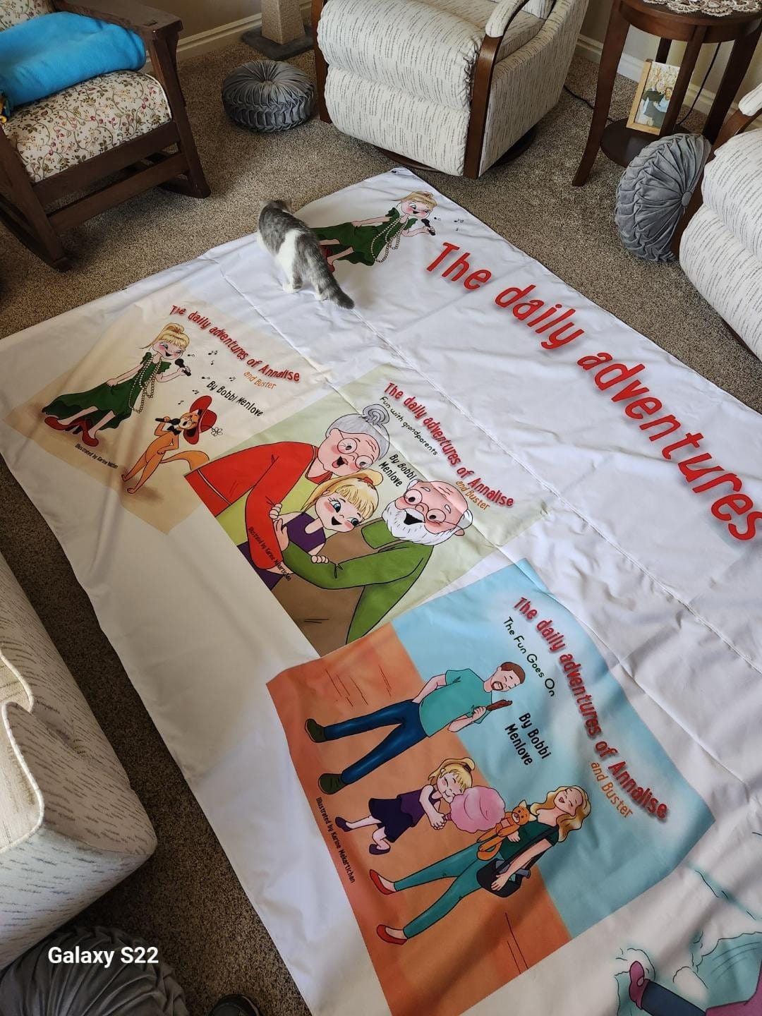 Customer photo review of Custom Canopy Tent Wall Banner for Vendors and Events