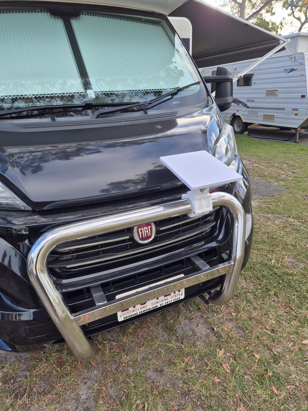 Customer photo review of Outcamp Bull Bar Mount for Starlink Mini | 4WD & Railing | Australia