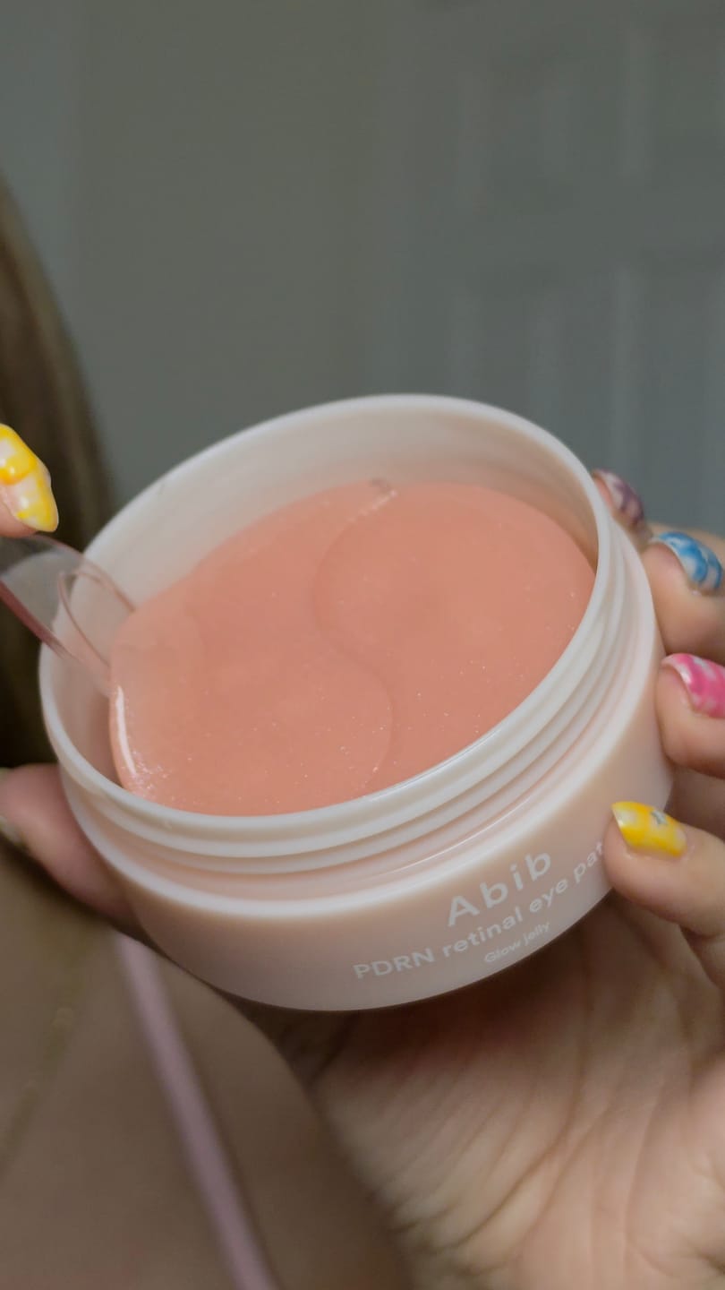 Customer photo review of PDRN retinal eye patch Glow jelly