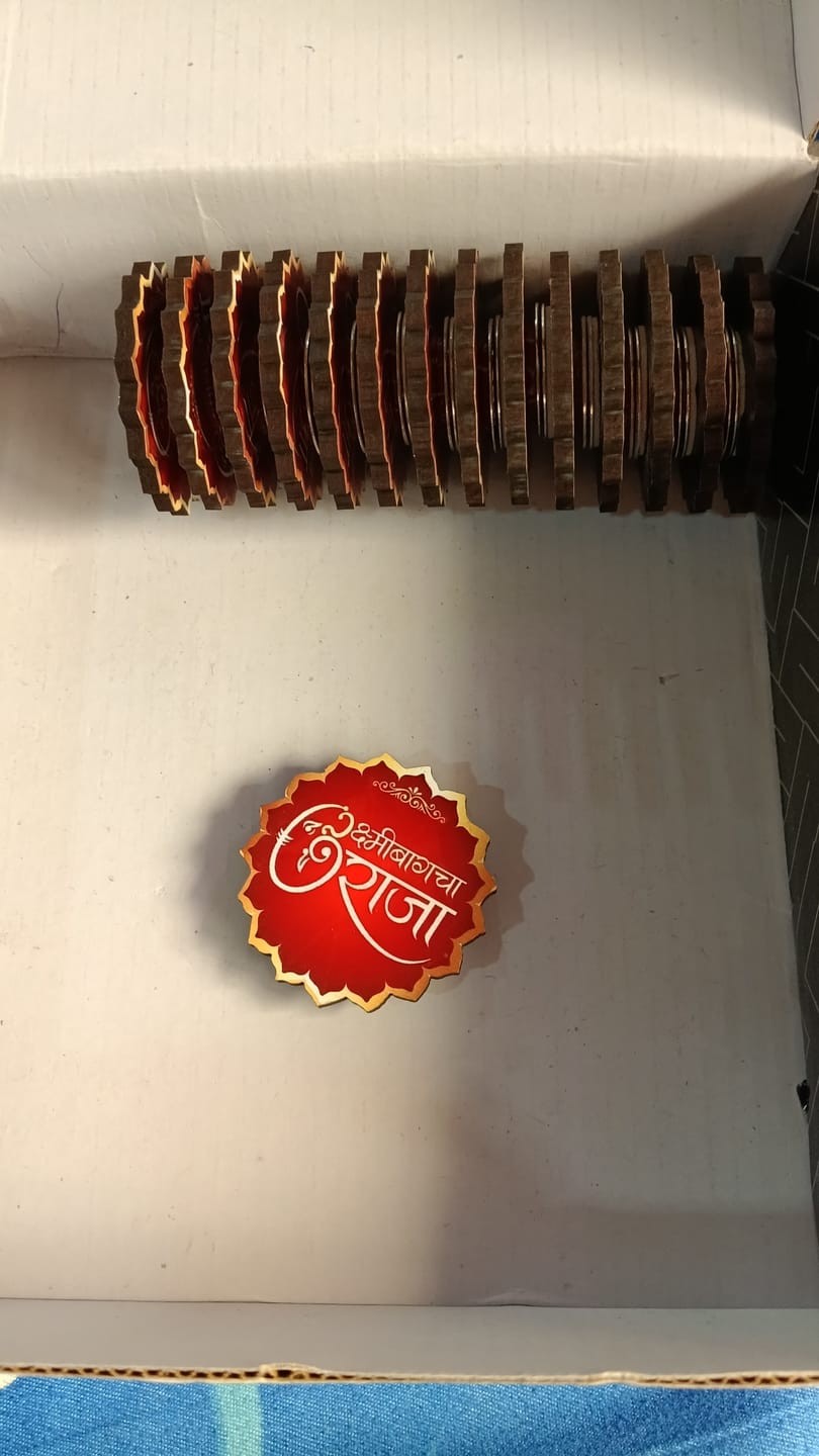 Customer photo review of Customized Magnetic Badge | Wear Your Brand