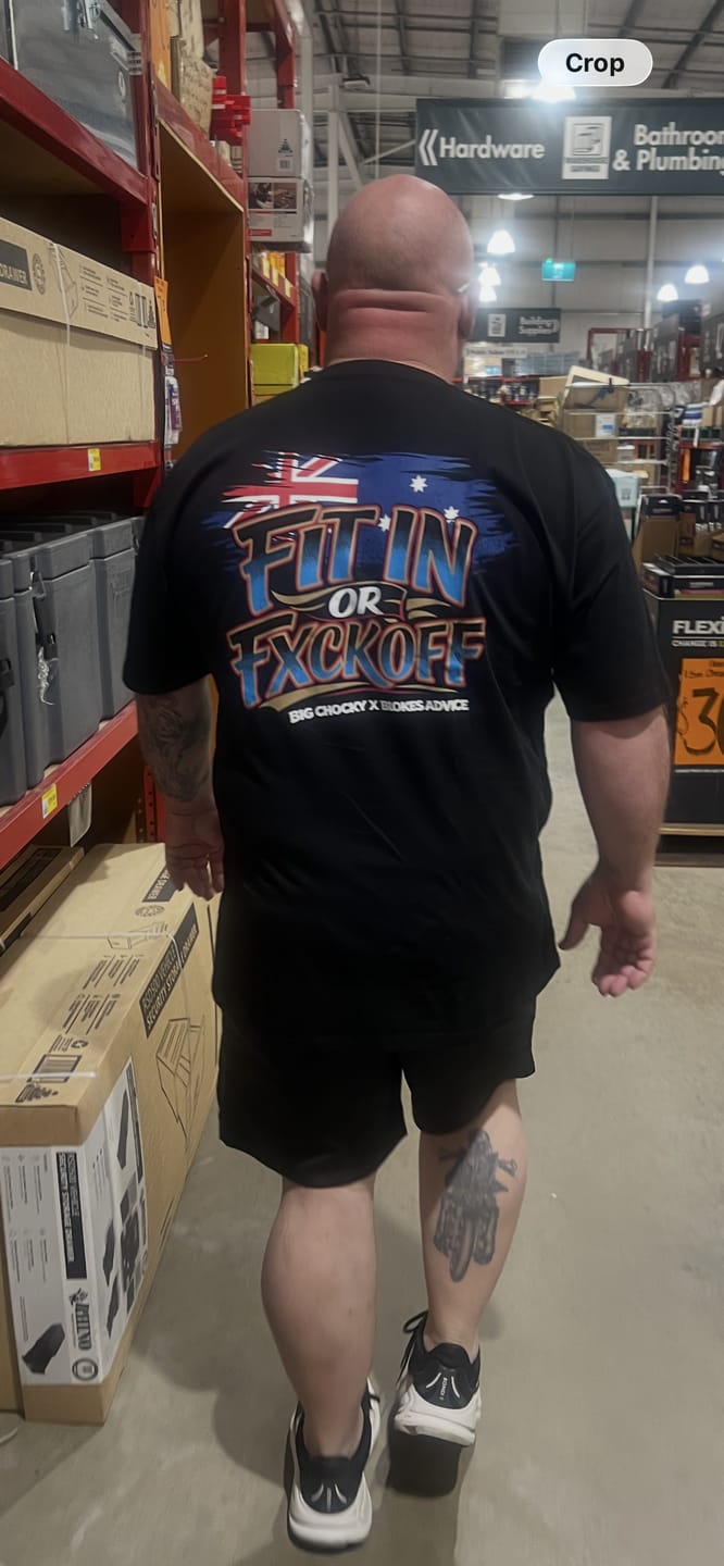 Customer photo review of Big Chocky | Fit In Tee