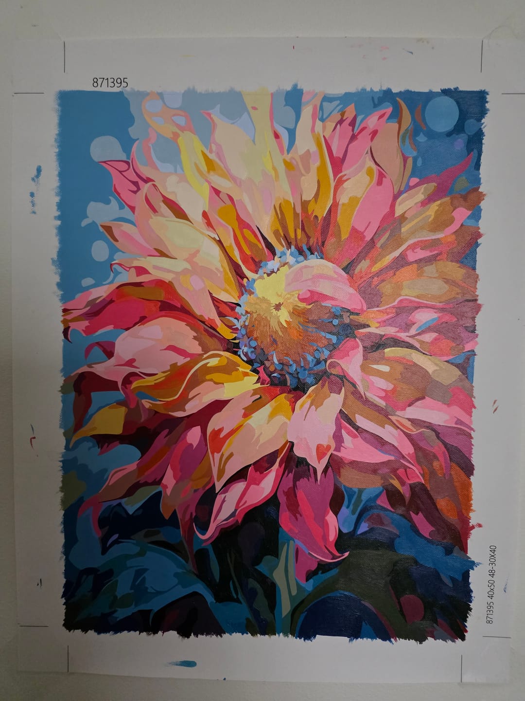 Customer photo review of Bold Sunflower Dreams (Paint by Numbers)