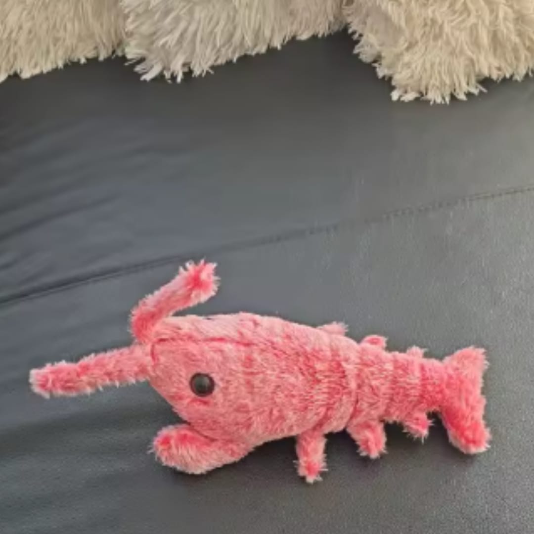 Customer photo review of Peluche langosta con movimiento para mascotas
