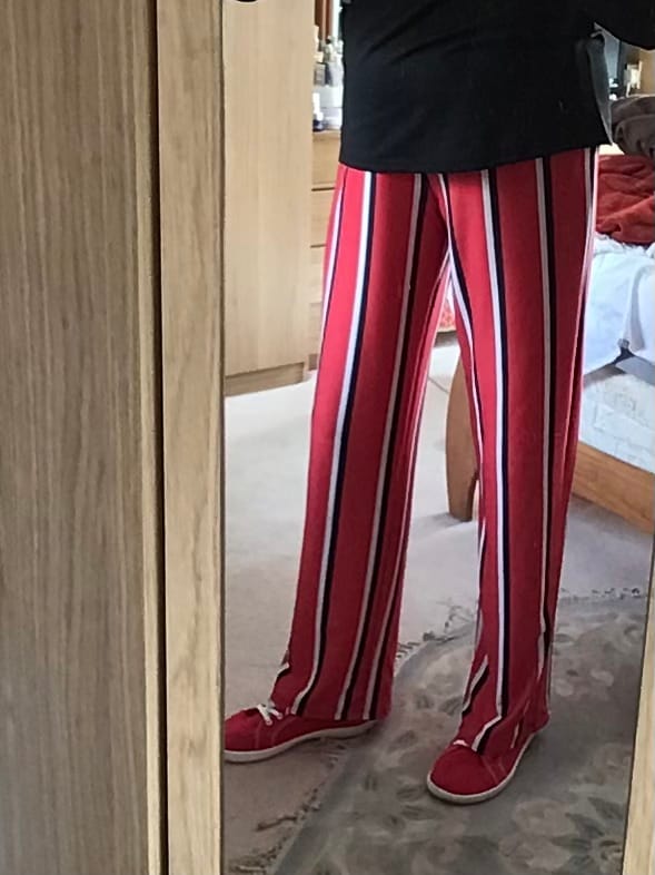 Customer photo review of Special Offer Red Stripe Jersey Fabric - 5m Pre-cut