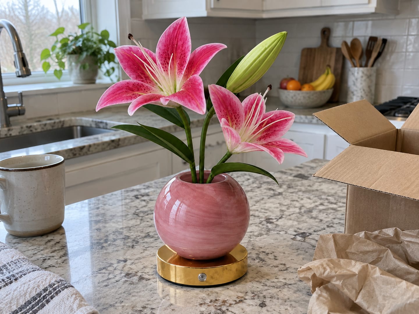 Customer photo review of Lily Bloom Lamp