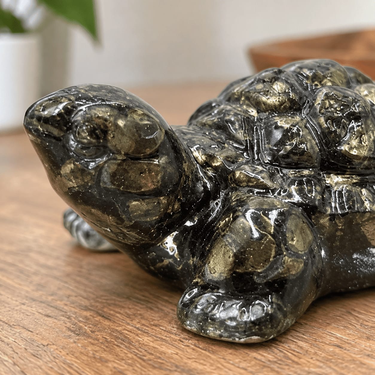 Customer photo review of Pyrite Tortoise Statue