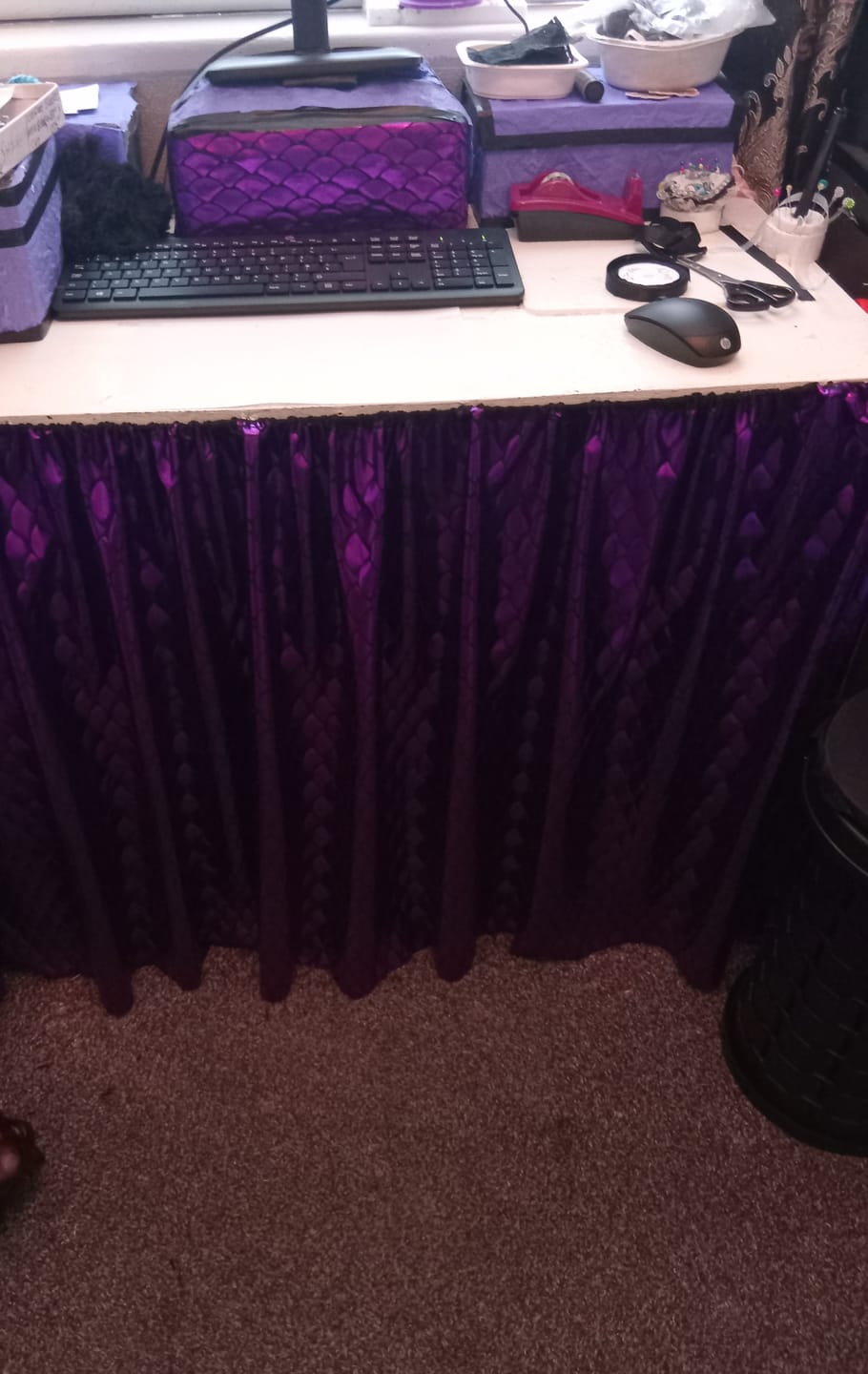 Customer photo review of 3 Metre Premium Mermaid Lycra Jersey 55" Wide  (Purple)