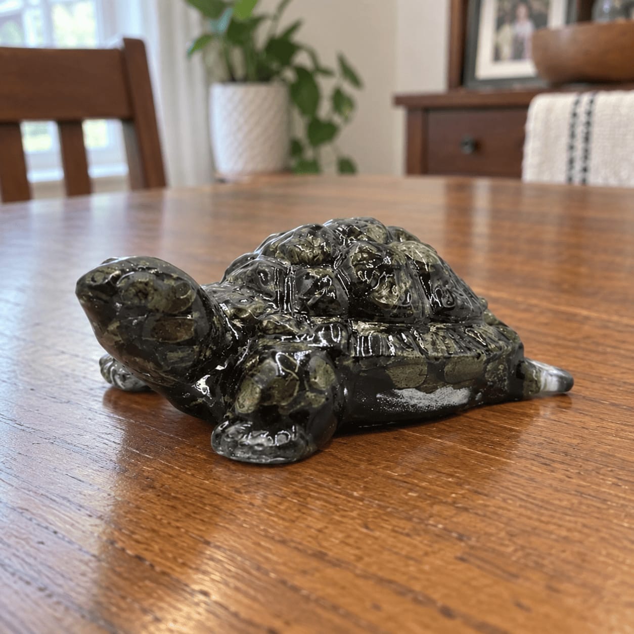Customer photo review of Pyrite Tortoise Statue