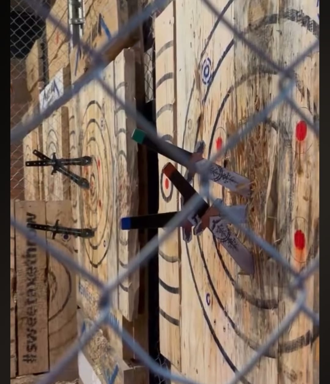 Customer photo review of WKTL Barbarian Set of 3 Throwing Knives - Odin's Fury