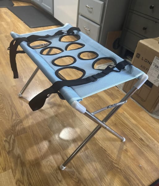 Customer photo review of Mesa Plegable para Cuidado de Mascotas