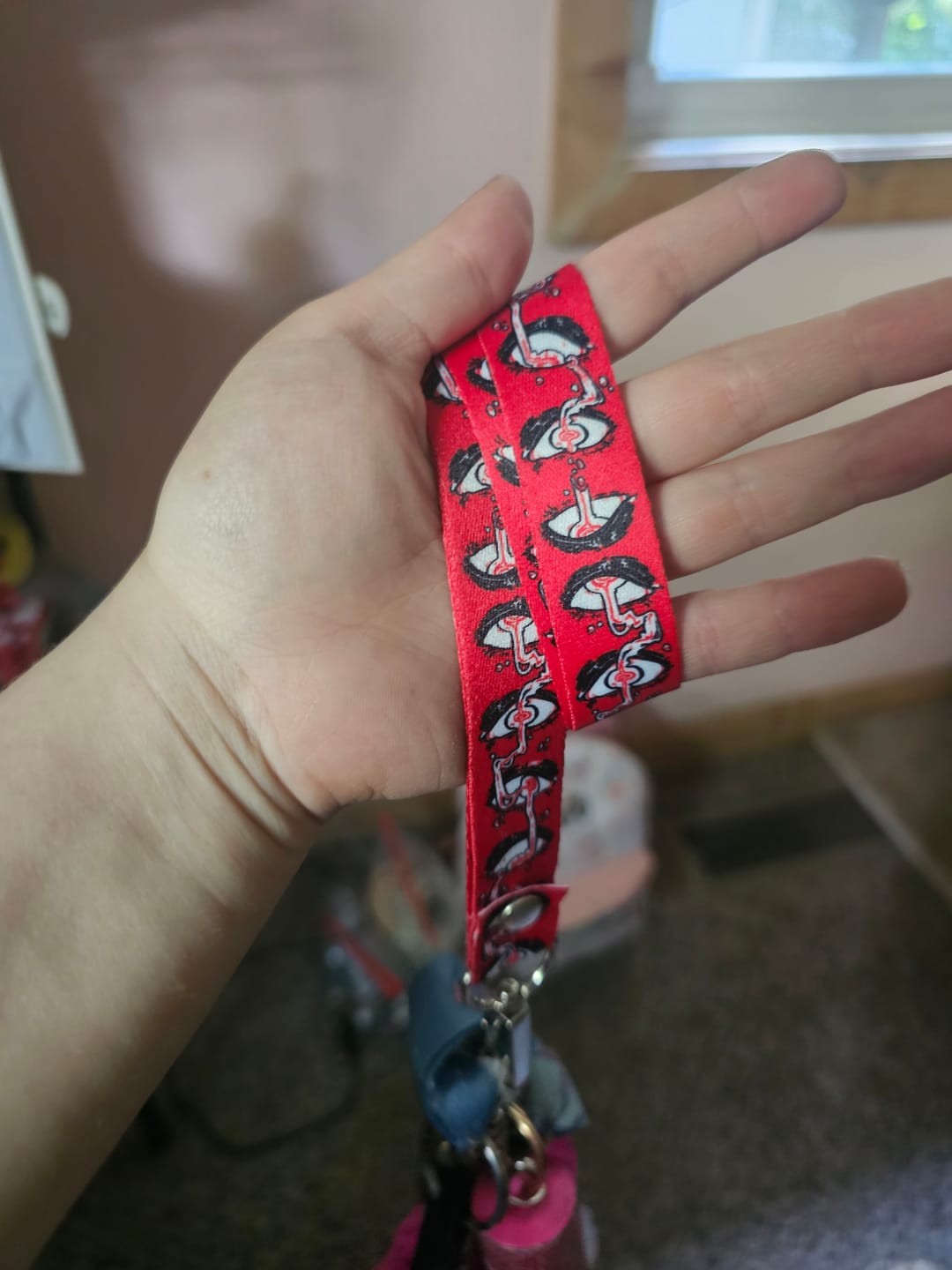 Customer photo review of Dripping Eyes Lanyard