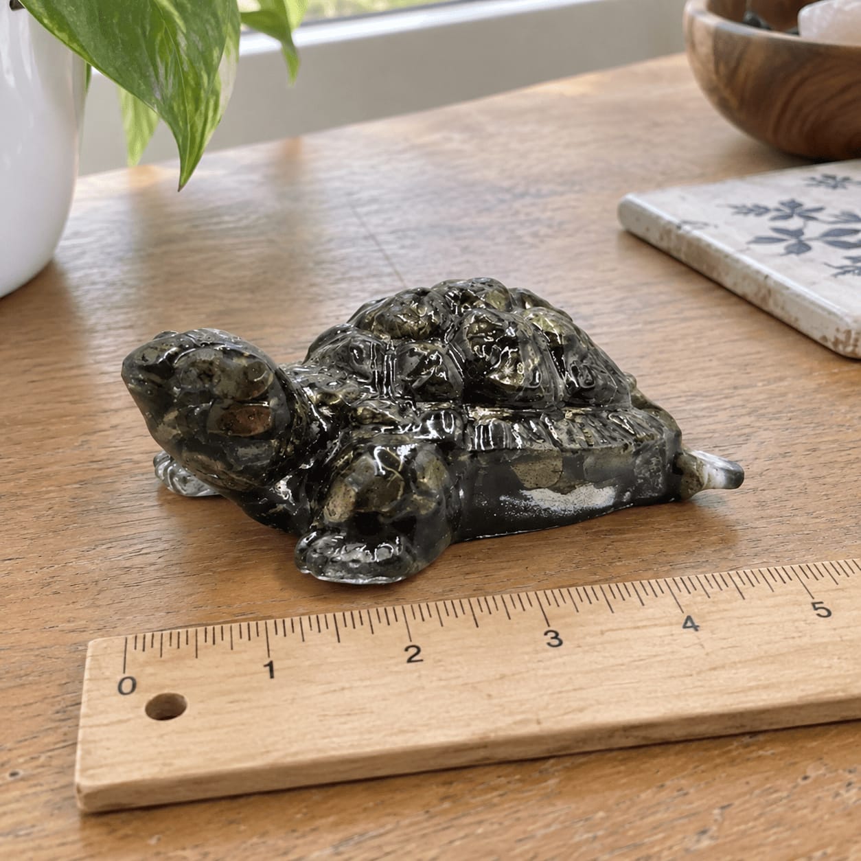 Customer photo review of Pyrite Tortoise Statue