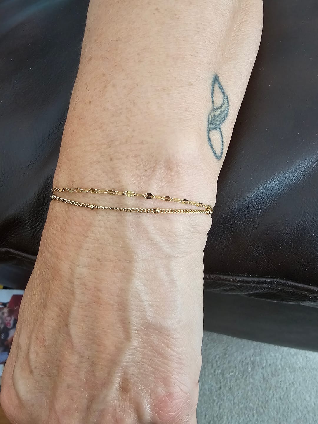 Customer photo review of Single Dainty Bracelet