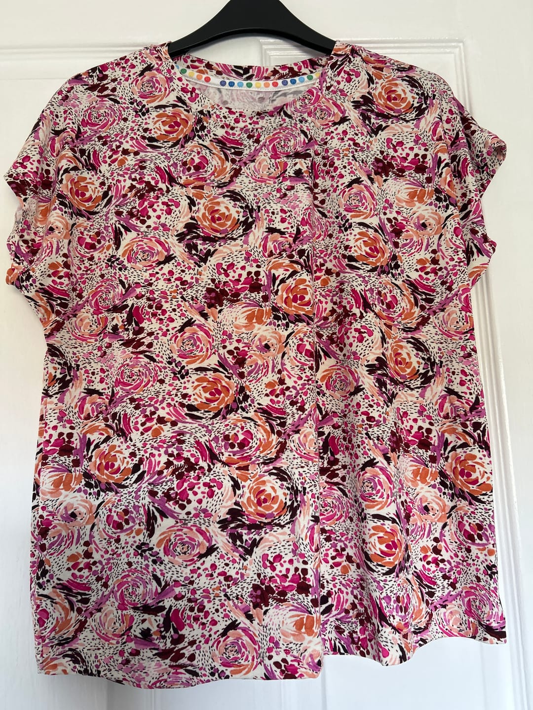 Customer photo review of Painterly Blooms Viscose Jersey Fabric