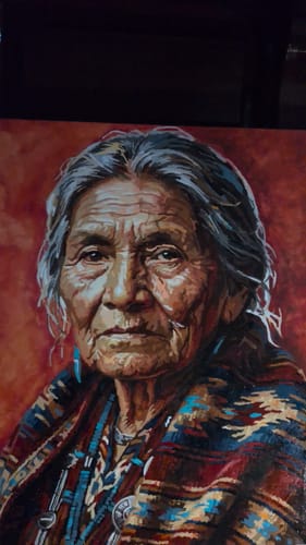 Customer photo review of Native Elder Woven Blanket (80 Color Paint by Numbers)