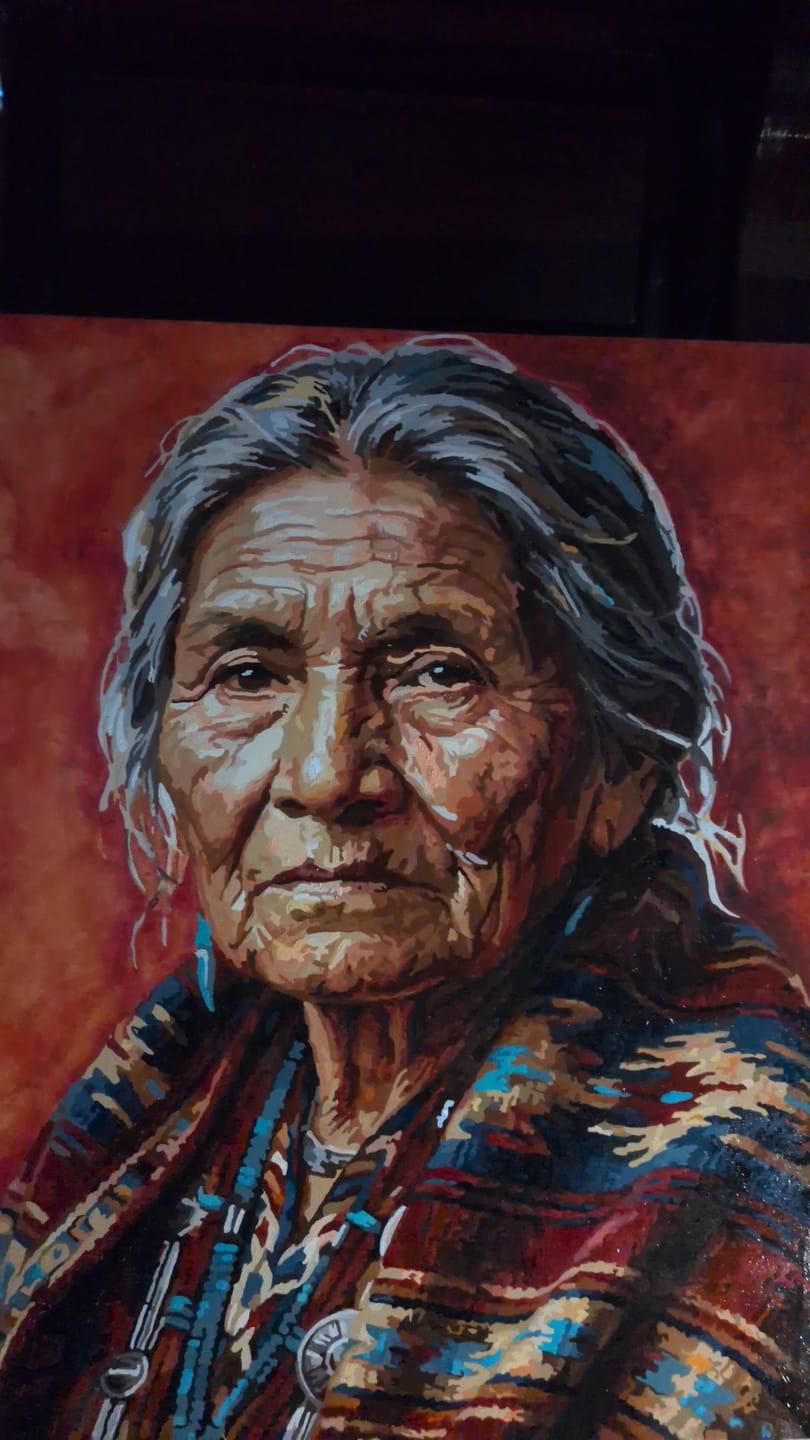 Customer photo review of Native Elder Woven Blanket (80 Color Paint by Numbers)