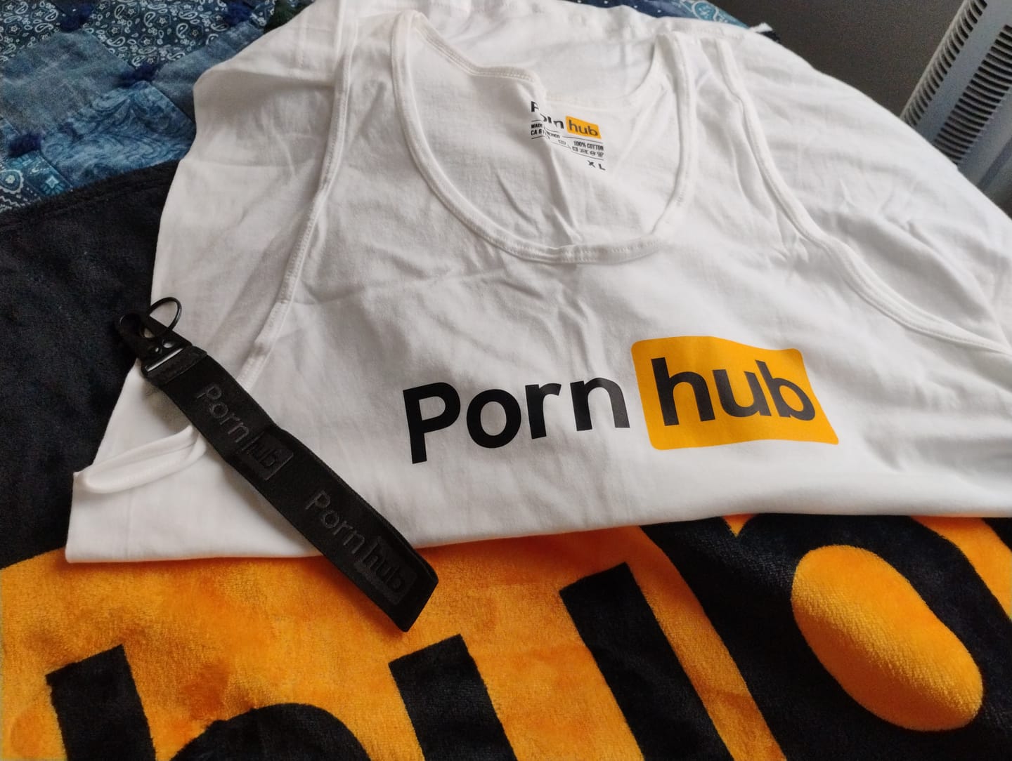 Customer photo review of White Logo Tank Top