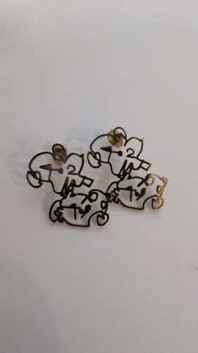 Customer photo review of 【期間限定販売7/6〜7/12】お絵描きが素敵なアクセサリーに大変身♪お絵描きアクセサリー