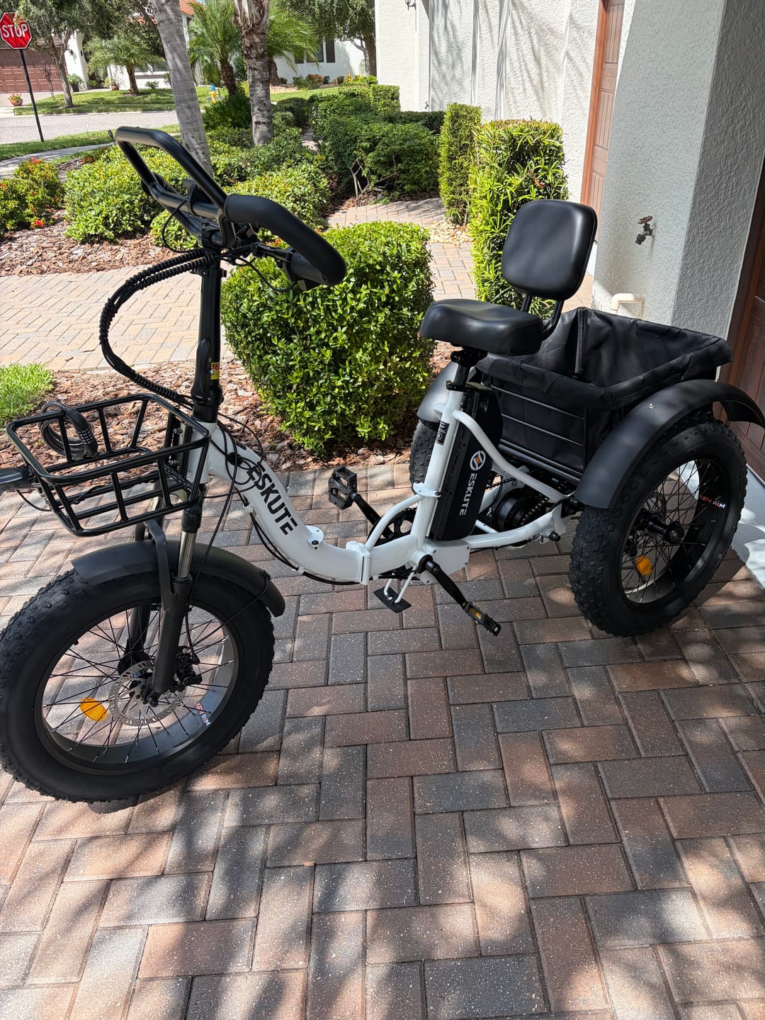 Customer photo review of Eskute® T300 Pro Folding Electric Trike with One-Button Reverse
