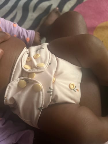 Customer photo review of Solid Color: Essentials Pocket Cloth Diaper with Athletic Wicking Jersey, Grows with your Baby