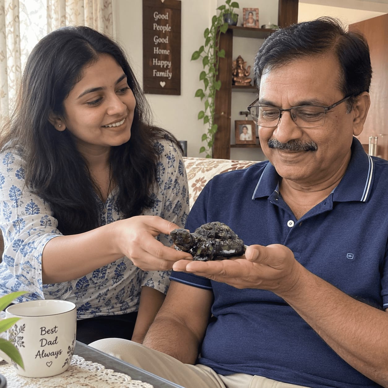 Customer photo review of Pyrite Tortoise Statue
