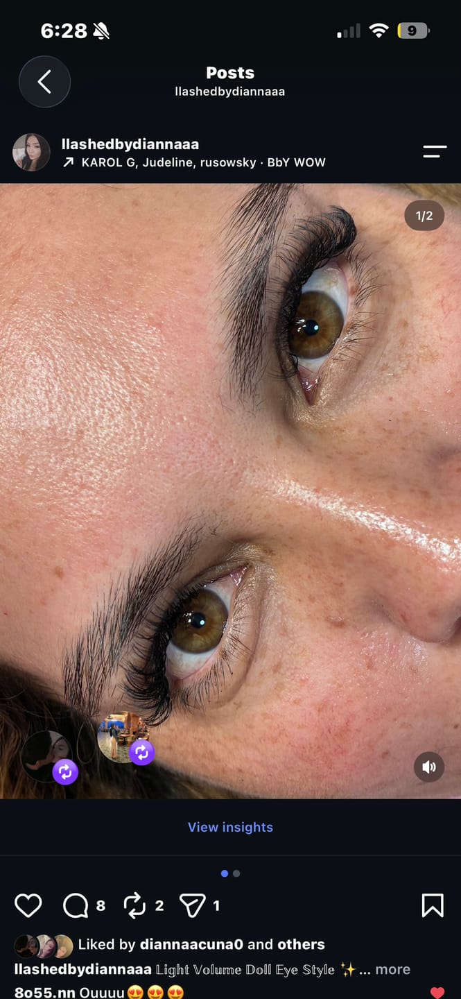 Customer photo review of Premium Eyelash Extensions 0.05mm