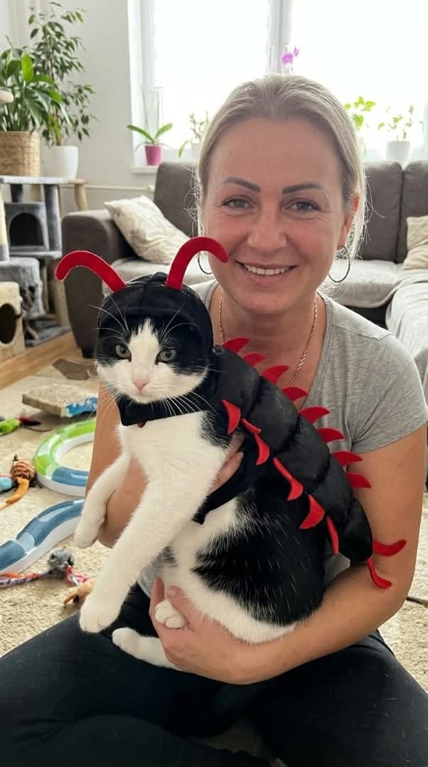 Customer photo review of traje de gato 3D centipeda