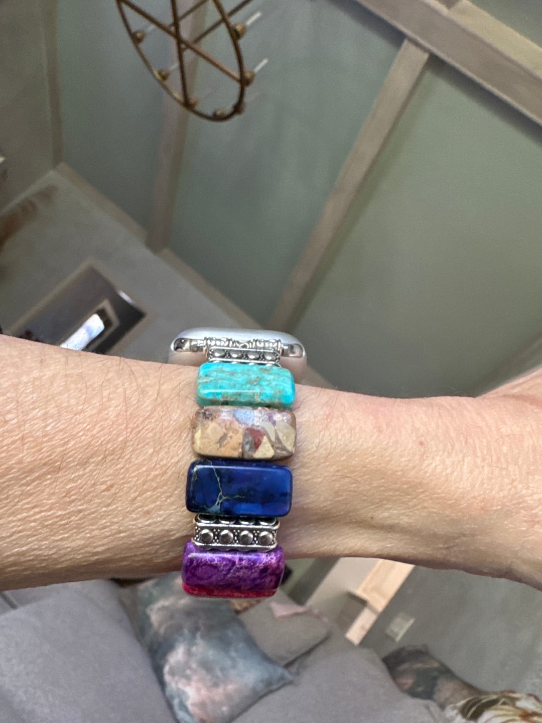 Customer photo review of Chic Chakra Stretch Apple Watch Strap