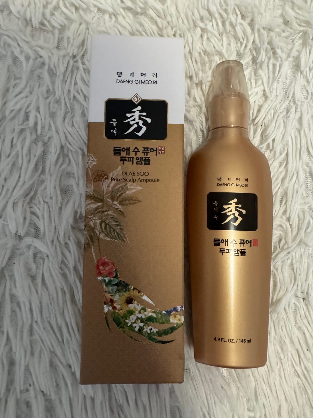 Customer photo review of Пептиден серум за бърз растеж и възстановяване на косата Doori Златен еликсир