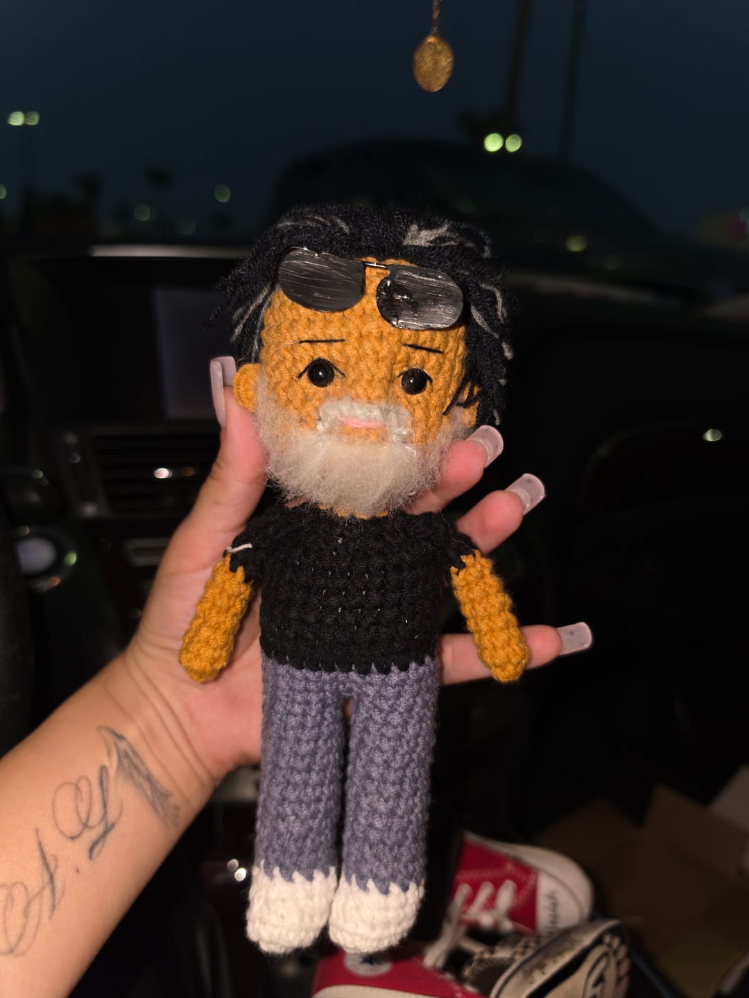 Customer photo review of Dolly® Personalized Crochet Doll with Photo Card