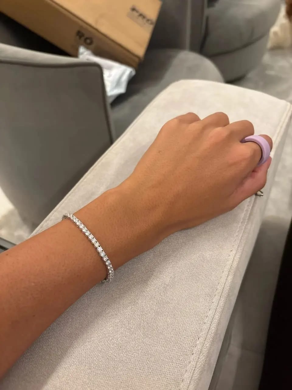 Customer photo review of Bracelet tennis (argent)