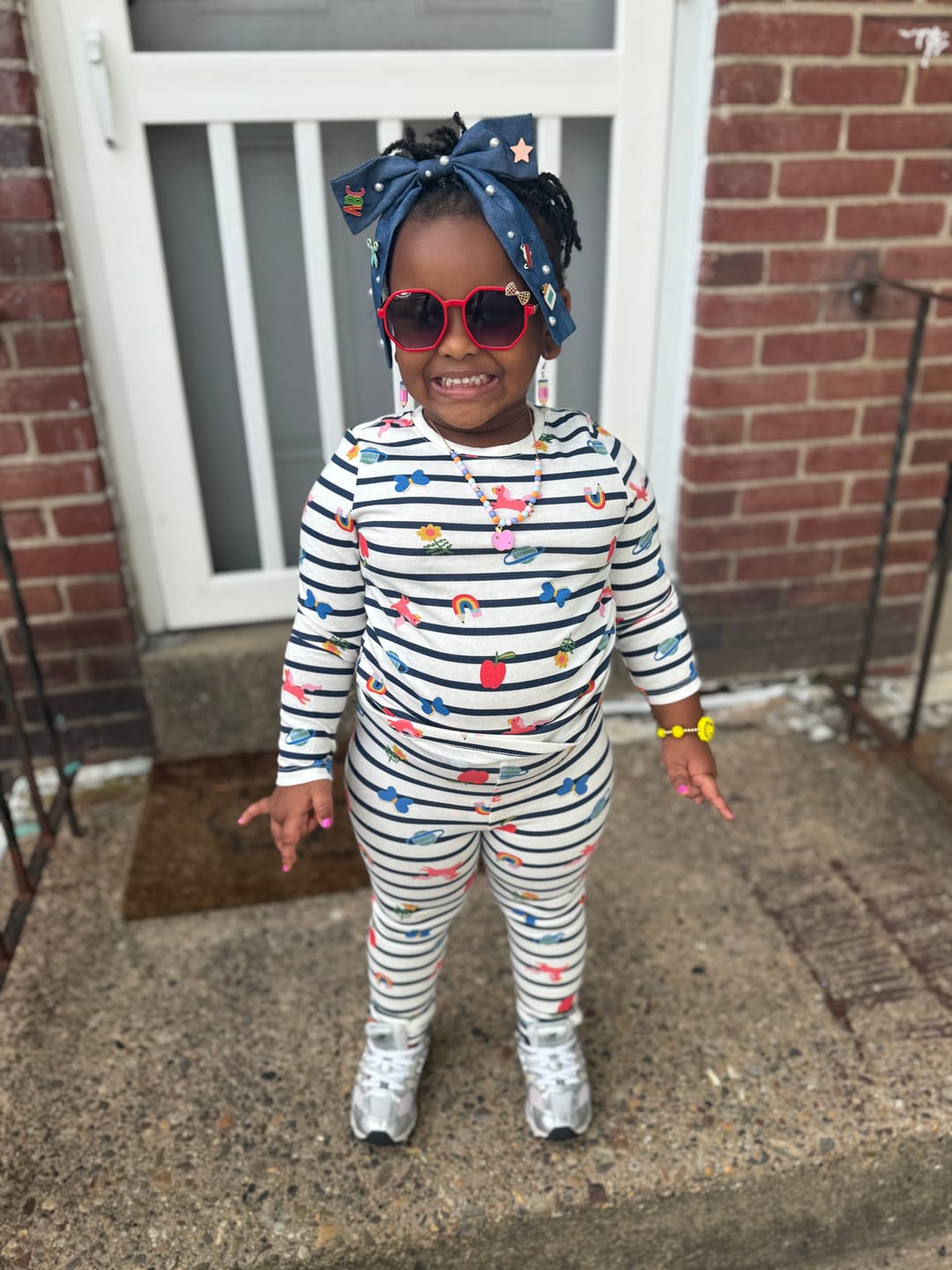 Customer photo review of Kid Friendly Size Smiley Face Bracelets