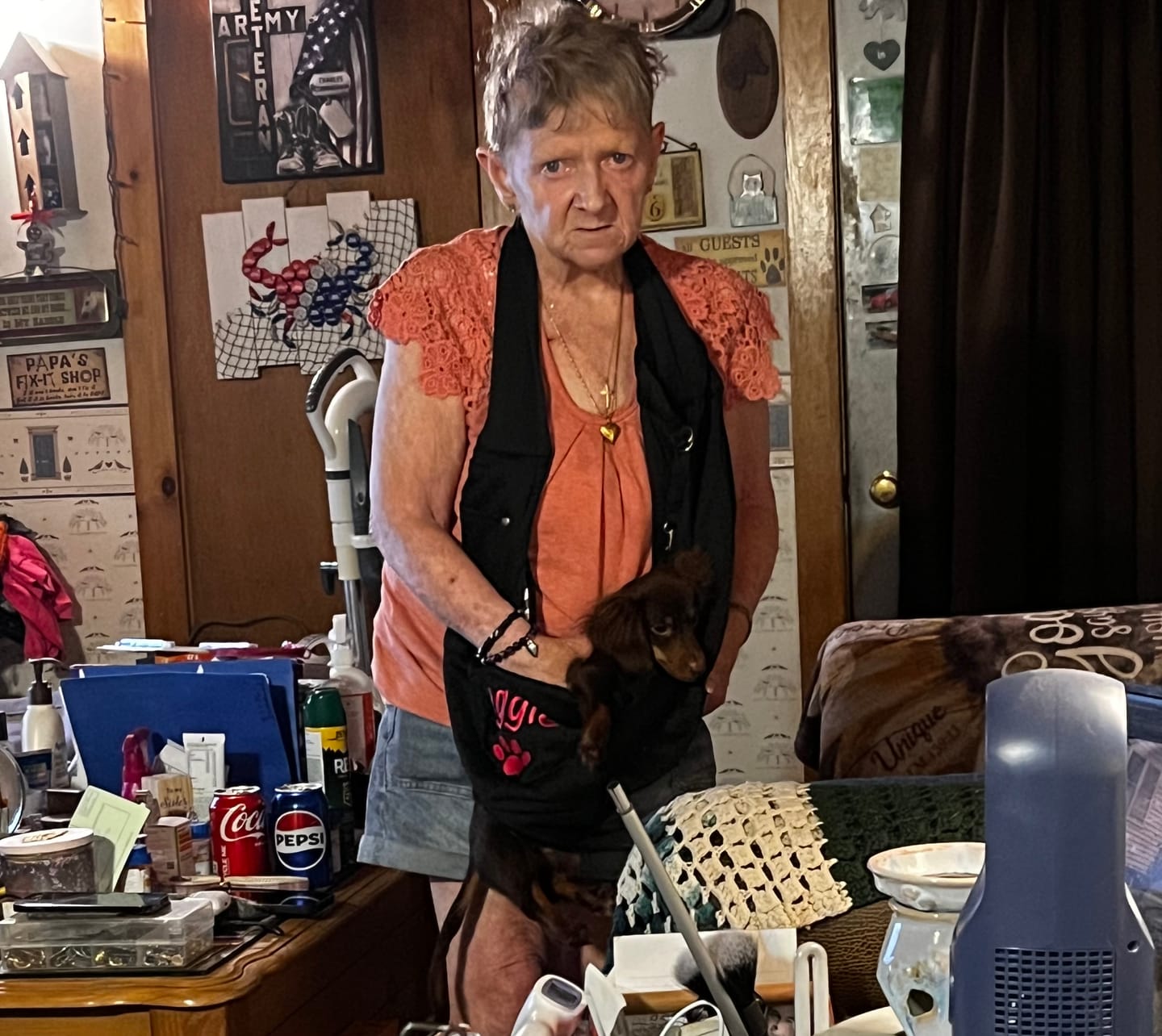 Customer photo review of Small Pet Sling Carrier – Hands-Free Dog & Cat Carrier Bag for Travel