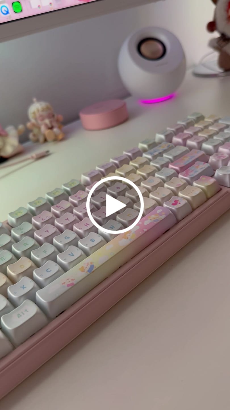 Customer video review of KiiBOOM Opal Kitty Keycap Set Pre Sale