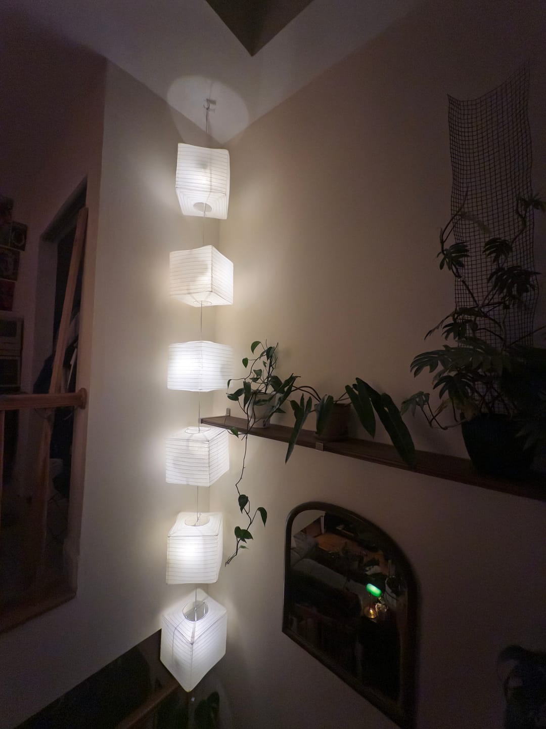 Customer photo review of 10" Beige Square Shaped Paper Lantern