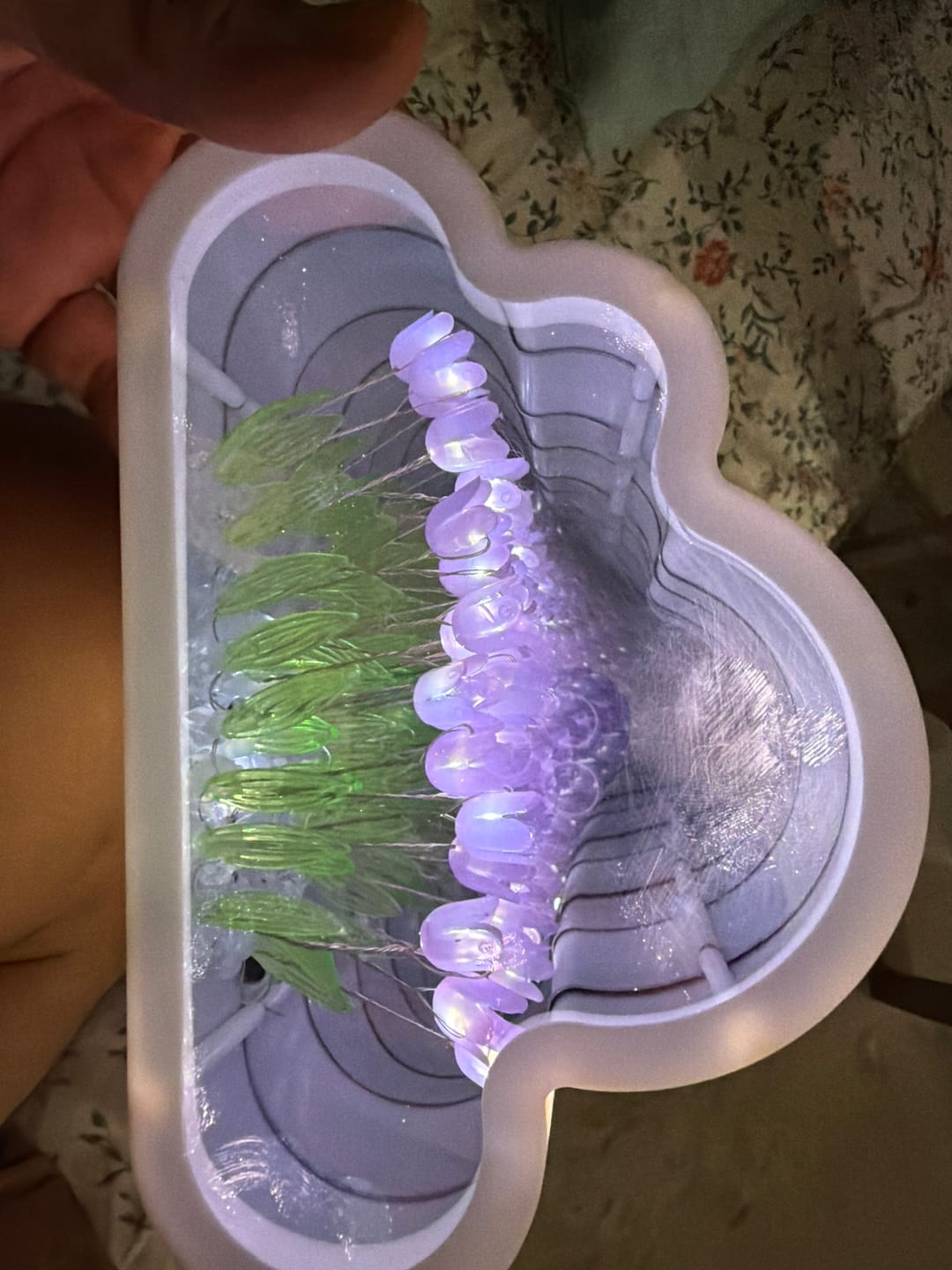 Customer photo review of Hidden Bloom Cloud - 2-in-1 Mirror Tulip Night Lamp