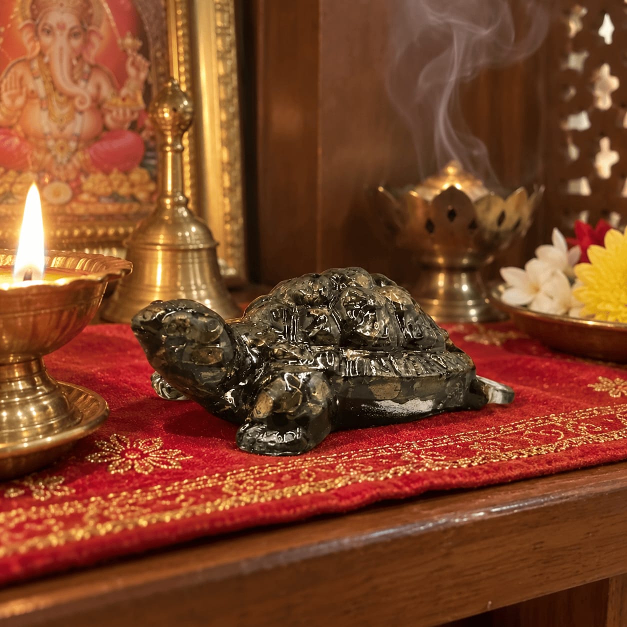 Customer photo review of Pyrite Tortoise Statue