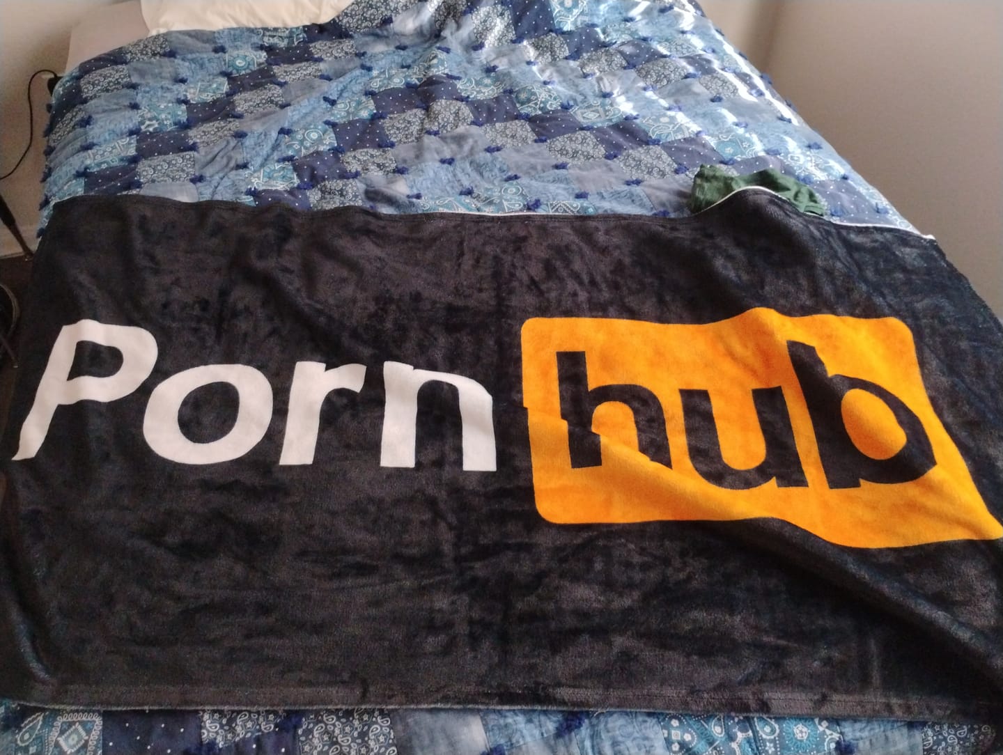 Customer photo review of Logo Beach Towel