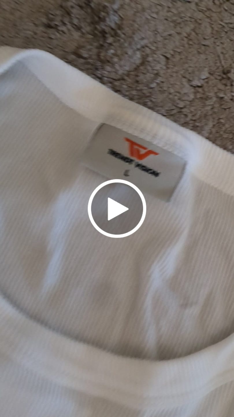 Customer video review of Ribbed Slim Tee White