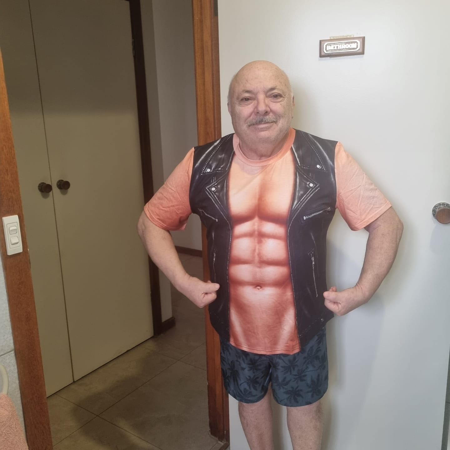 Customer photo review of Custom Funny Muscle Shirt - Personalized Gifts For Man, Motrocycle Lover