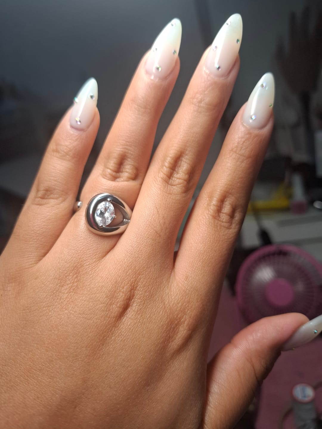 Customer photo review of Anillo Delphine Plata