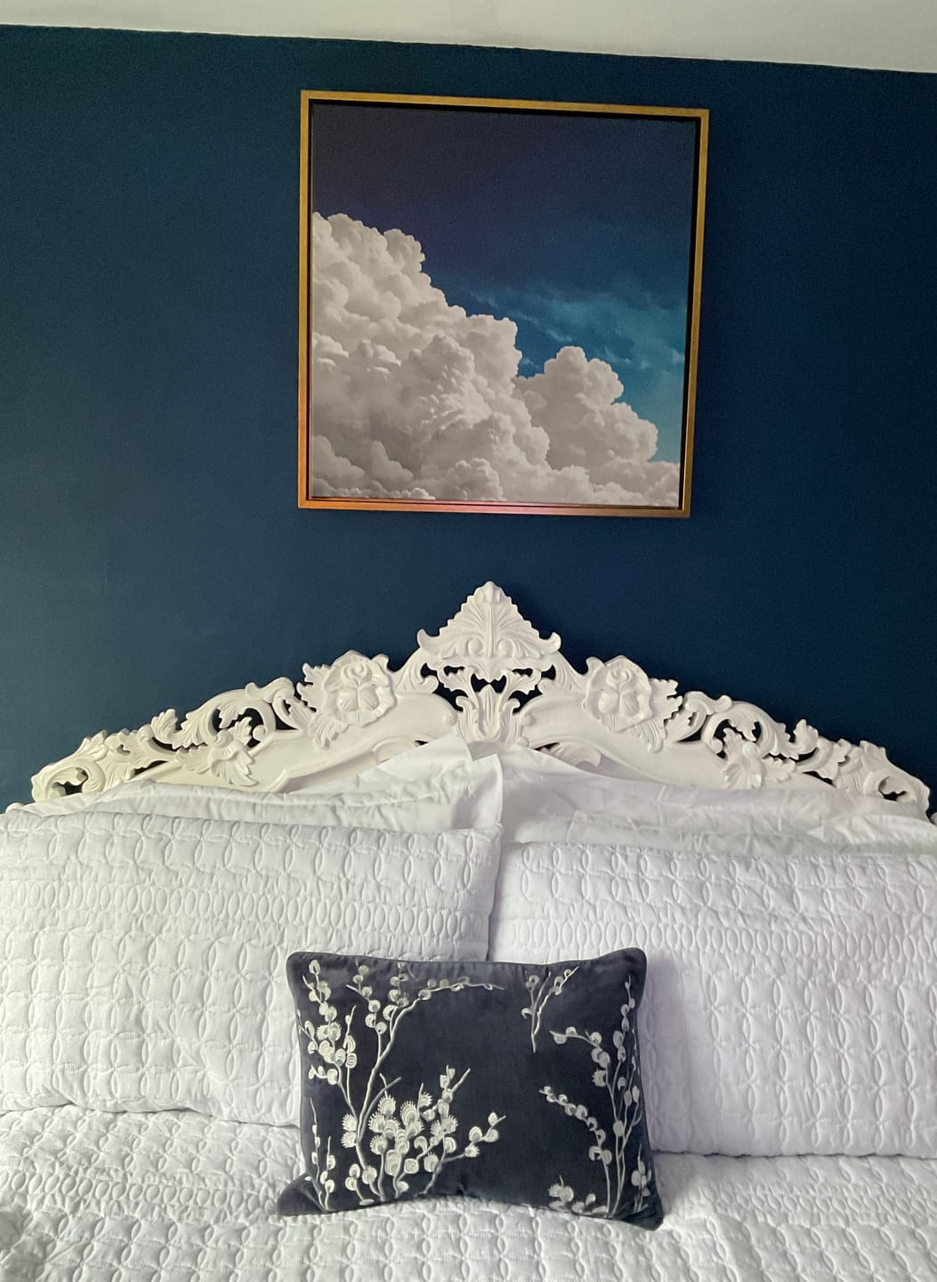 Customer photo review of Teal Billowing Cloud Print