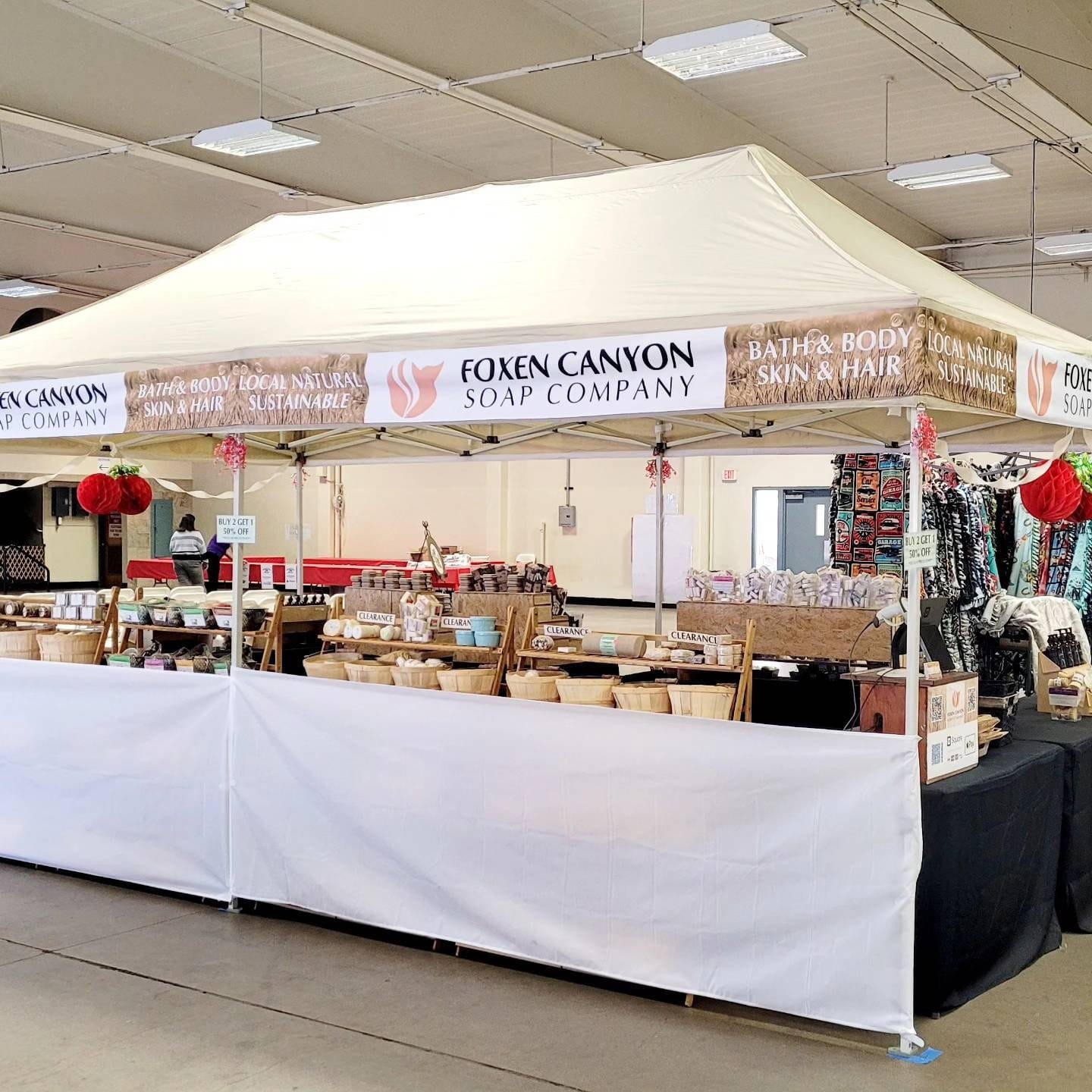 Customer photo review of Custom 10×10 Canopy Wrap Banner for Vendor Tents