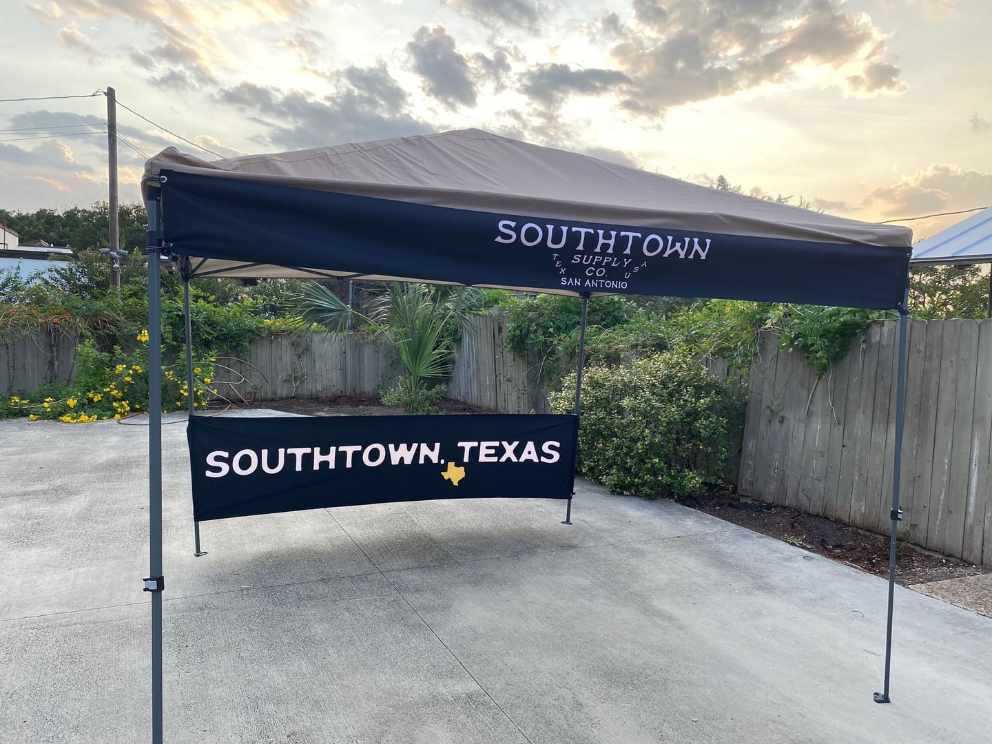 Customer photo review of Custom canopy valance banner for 10x 10 canopy